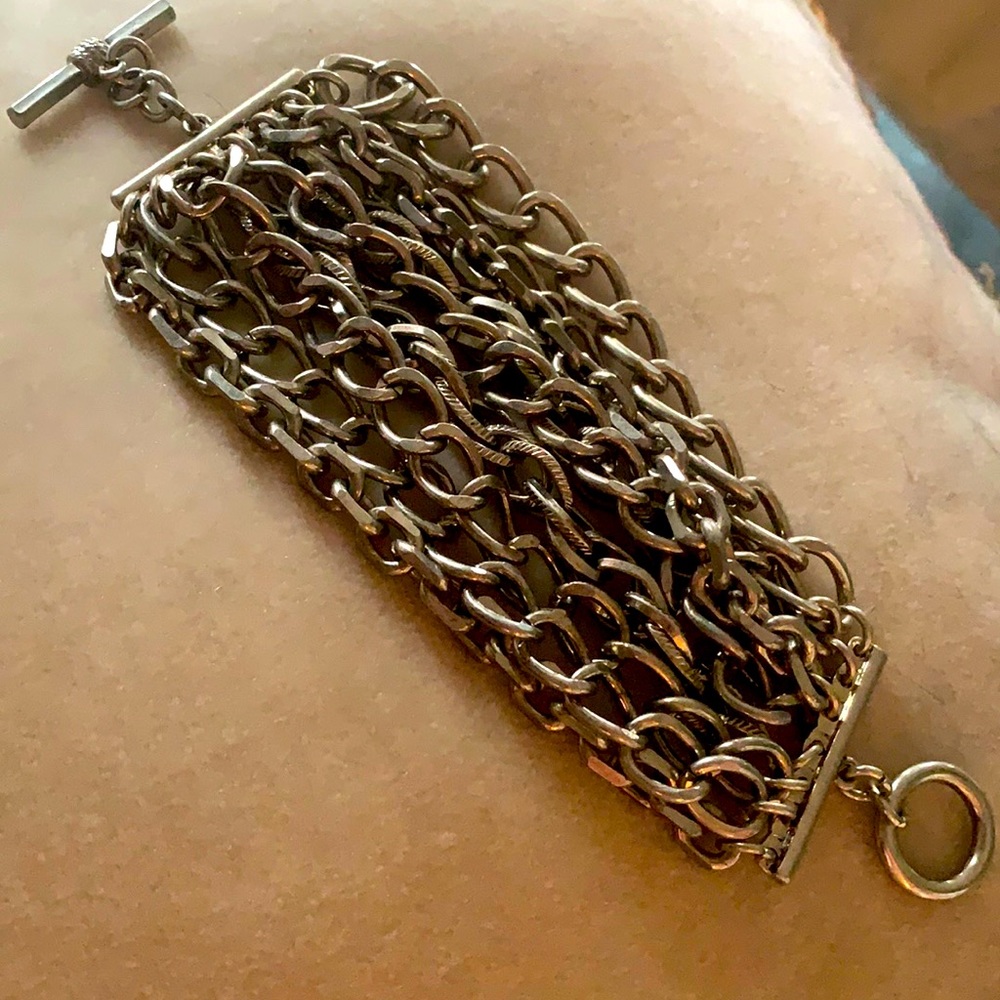 Multi Chain bracelet punk goth boho